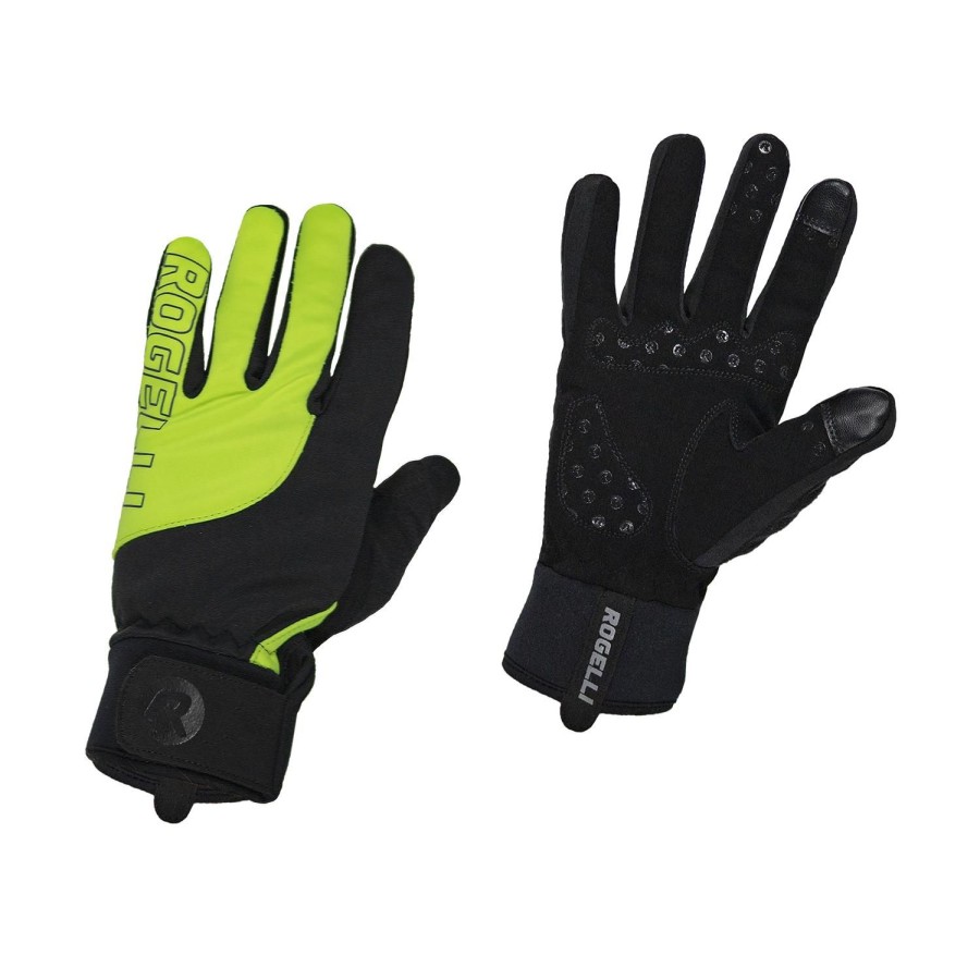 Cycling & Triathlon Rogelli Cycling Gloves Long | Rogelli Winter Glove Storm Black/Fluo Yellow