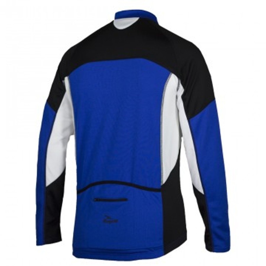 Cycling & Triathlon Rogelli Cycling Apparel Men | Rogelli Bikeshirt Longsleeve Recco Blue/Black