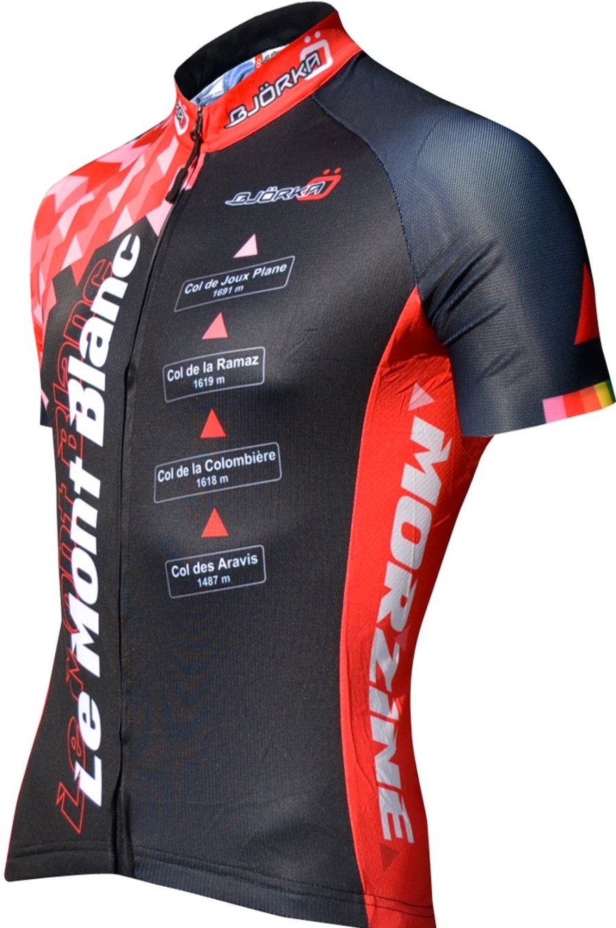 Cycling & Triathlon Bjorka Cycling Apparel Men | Bjorka Maillot Mont Blanc Red