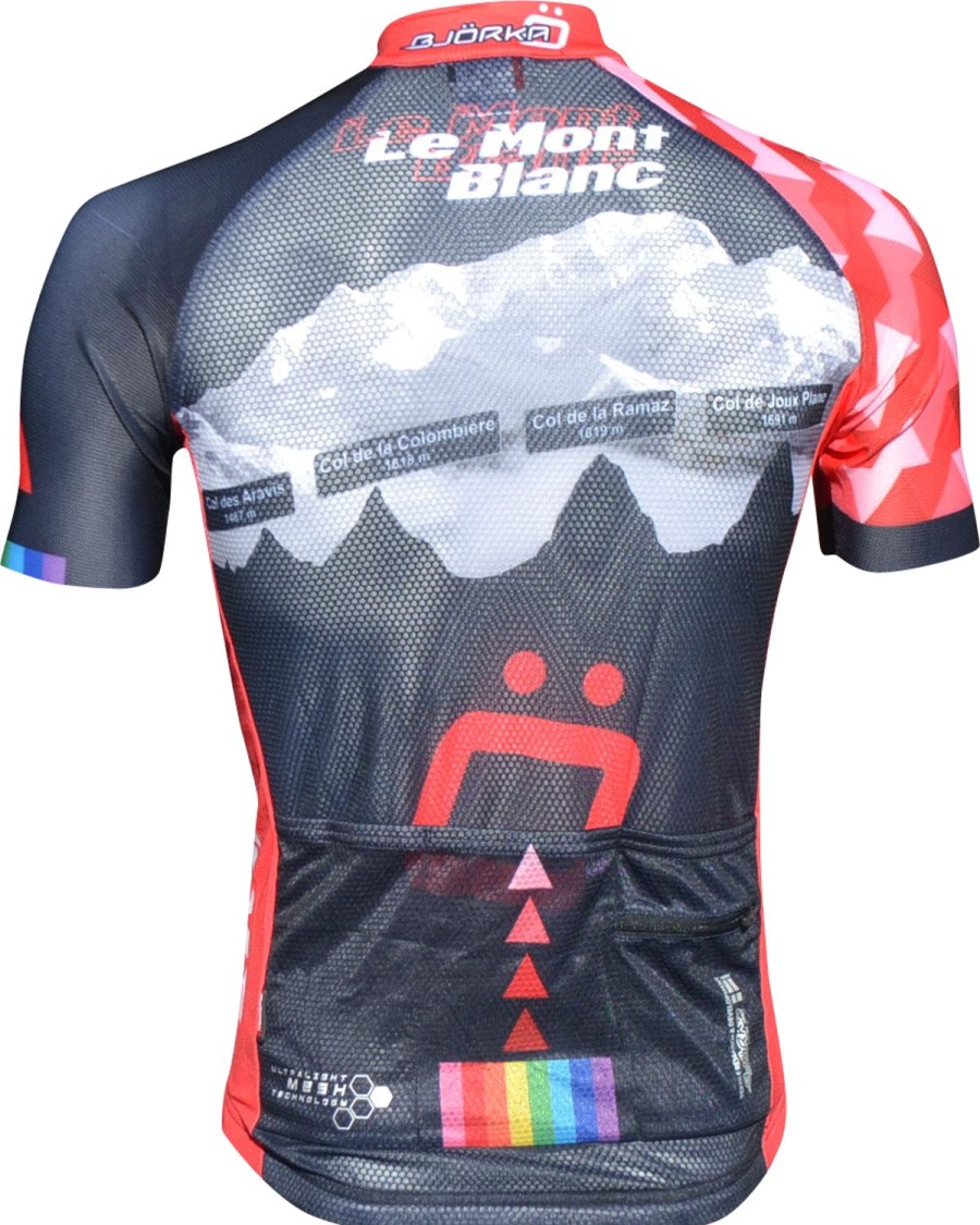 Cycling & Triathlon Bjorka Cycling Apparel Men | Bjorka Maillot Mont Blanc Red