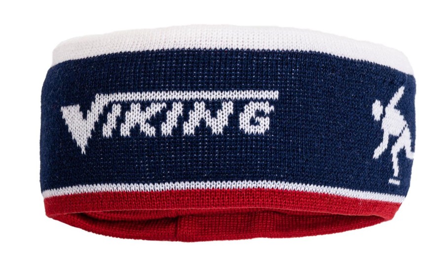 Skating Viking Ice Skate Apparel | Viking Headband-Beanie Blue/Ret/White