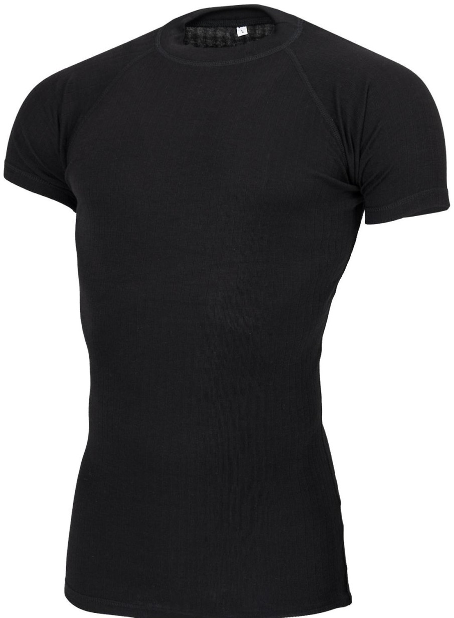 Thermal- & Underwear Avento Undershirts | Avento Base Layerblack Short Sleeve Crew Neck Shirt - Man