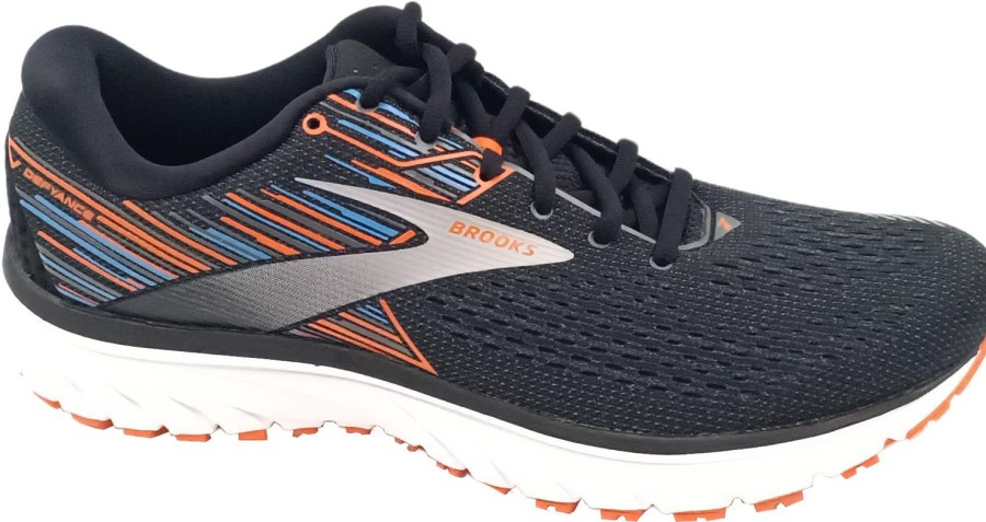 Running & Hiking Brooks Runningshoes | Brooks Defyance 12 Black/Red Orange/Blue Narrow