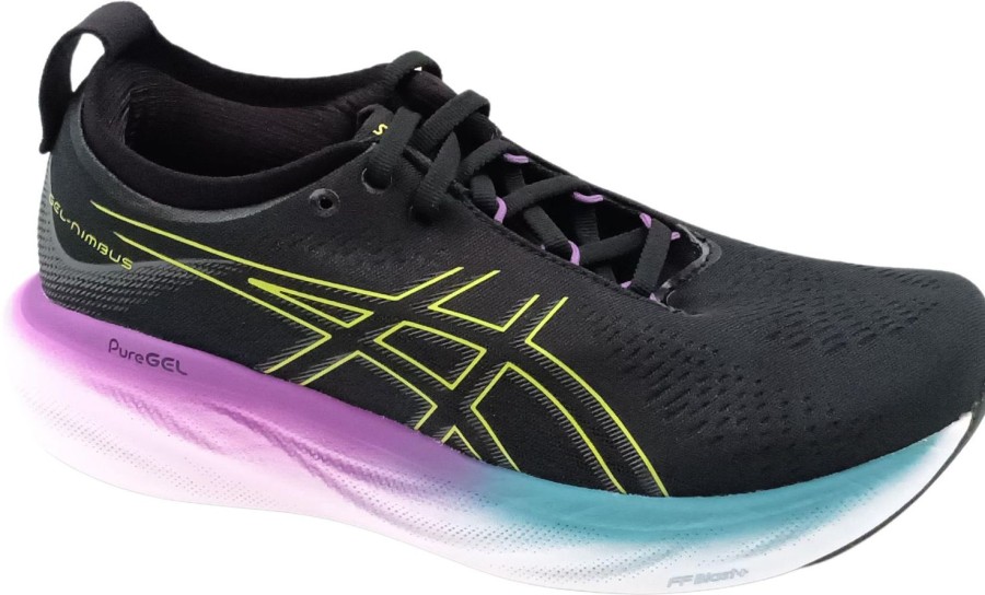 Running & Hiking Asics Runningshoes | Asics Nimbus 25 Black/Glow Yellow