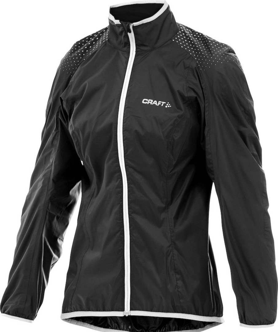 Cycling & Triathlon Craft Rain Jackets | Craft Active Bike Light Rain Jacket Black/White Lady