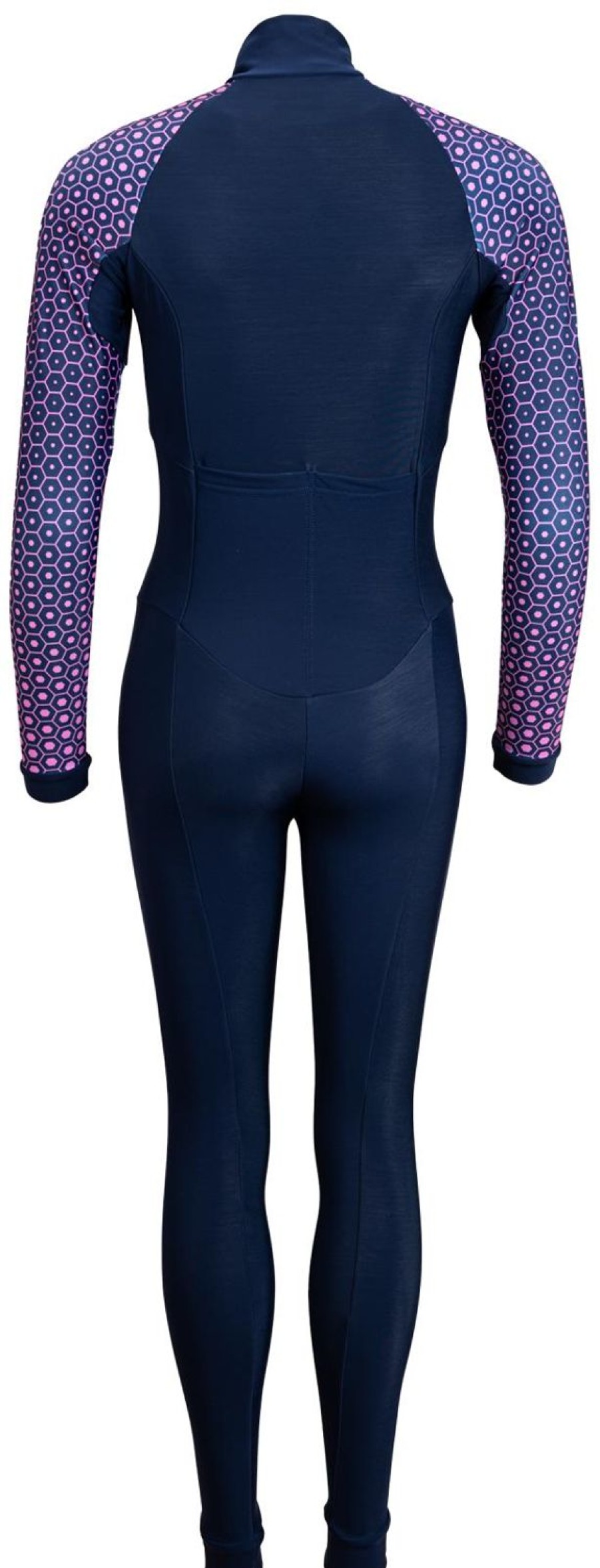 Skating AGU Ice Skate Apparel | Agu Thermo Marathon Suit Ladies Navy Arm Print Pink