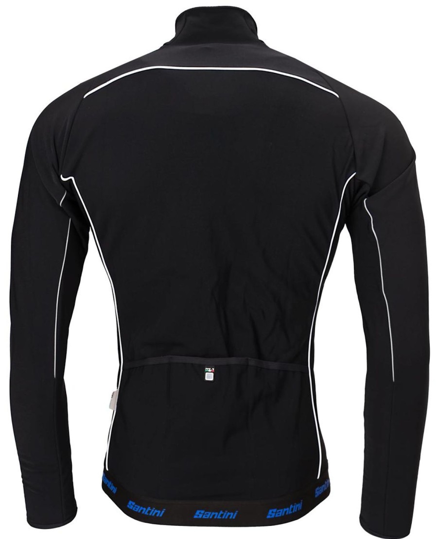 Cycling & Triathlon Santini Cycling Apparel Men | Santini Windstopper Blackprint Fietsjack