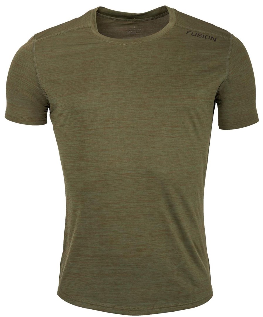 Running & Hiking Fusion Running Shirts | Fusion Mens C3 T-Shirt Green