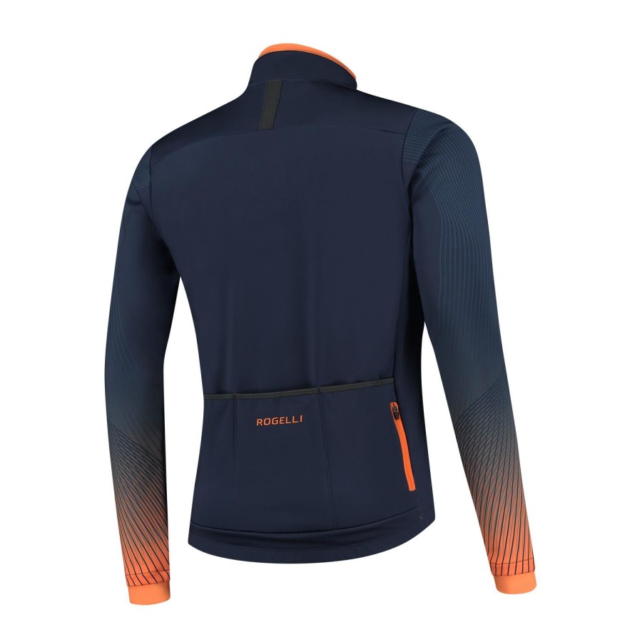 Cycling & Triathlon Rogelli Cycling Apparel Men | Rogelli Trace Winterjacket Purple/Orange