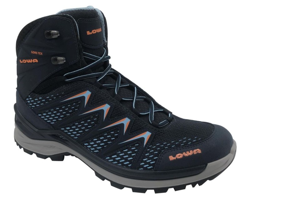 Running & Hiking Lowa Outdoor Walking & Hiking Shoes | Lowa Innox Pro Gtx Mid Ws Steel Blue/Salmon