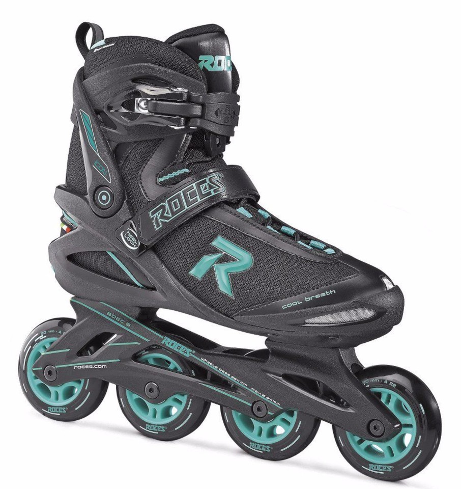 Skating Roces Inline Skates | Roces Icon W 80 Black/Aqua