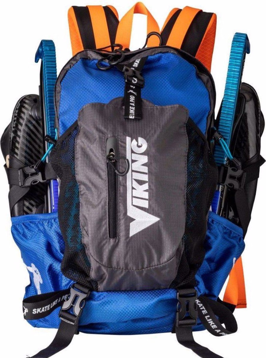 Skating Viking Skating And Skate Bags | Viking Backpack Blue/Orange/Silver