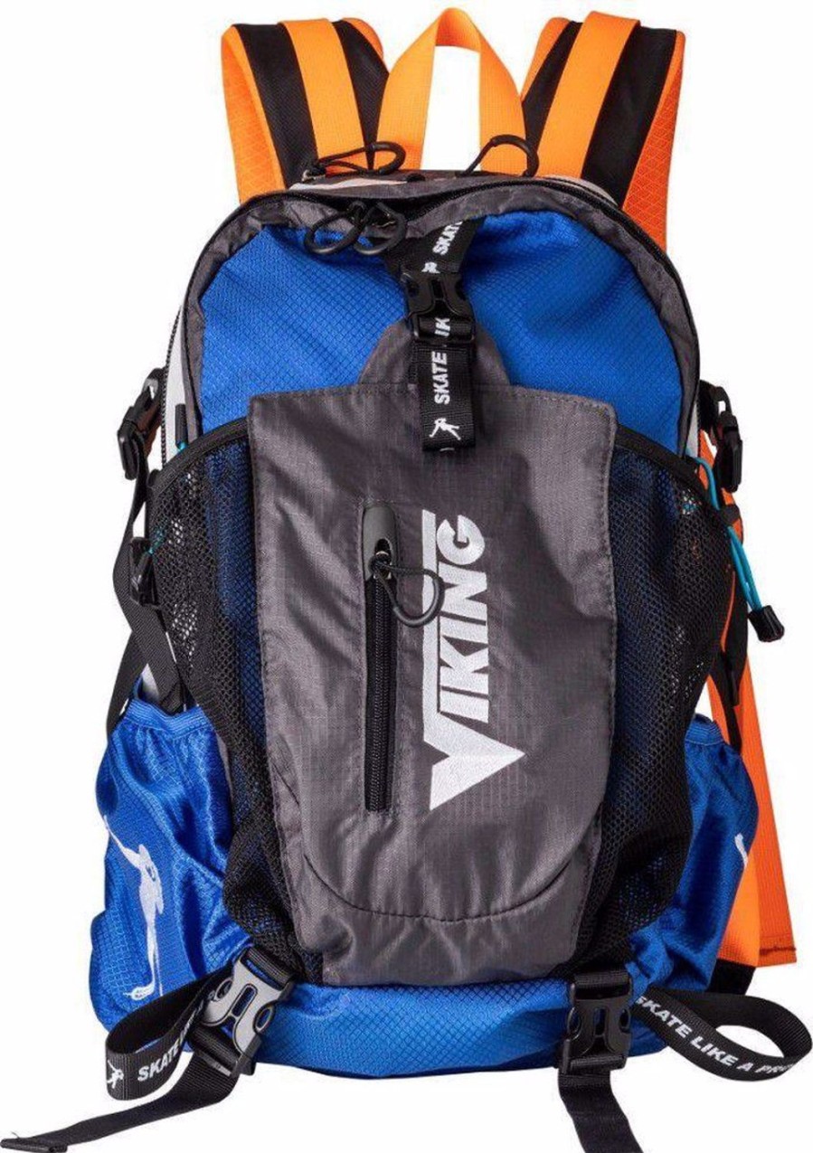 Skating Viking Skating And Skate Bags | Viking Backpack Blue/Orange/Silver