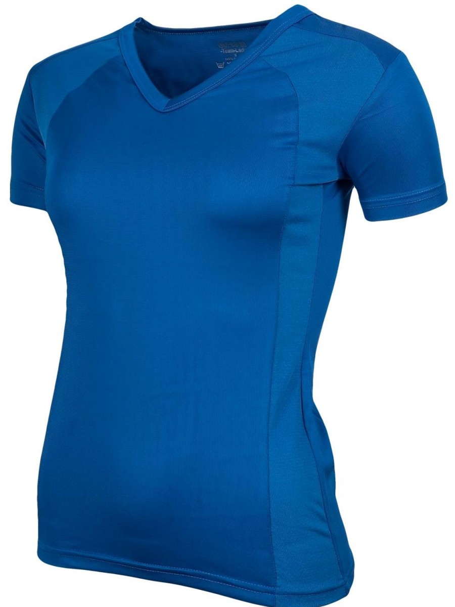 Running & Hiking Oltees Running Shirts | Oltees T-Shirt Short Sleeve Blue Lady