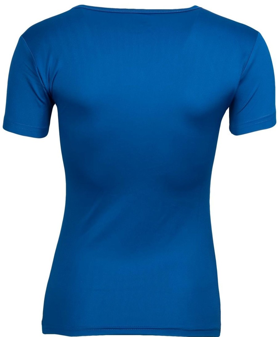 Running & Hiking Oltees Running Shirts | Oltees T-Shirt Short Sleeve Blue Lady