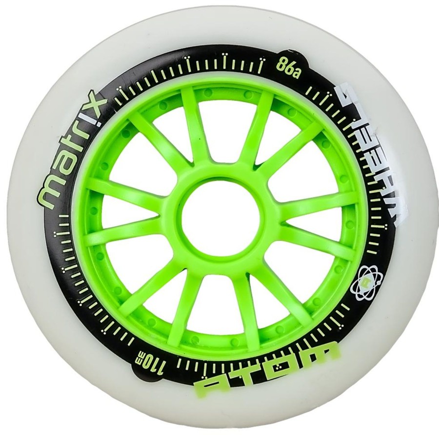 Skating Atom Skate Wheels | Atom Matrix 100Mm Green