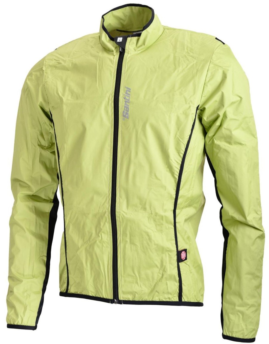 Cycling & Triathlon Santini Cycling Apparel Men | Santini Light Windjacket Activent System Green