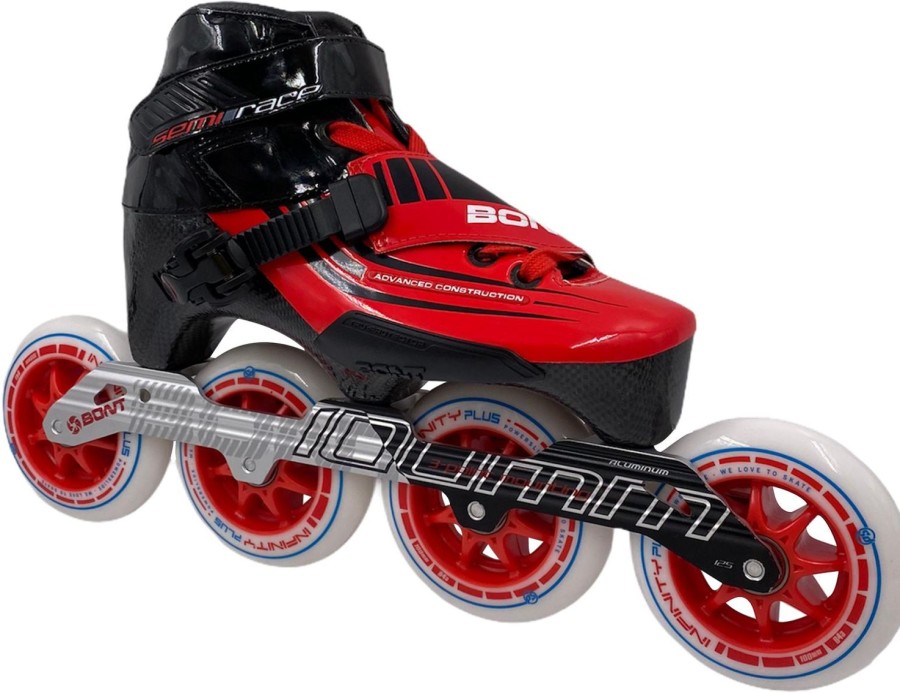 Skating Bont Inline Skates | Bont Semi Race Red 3Pt 4X100Mm