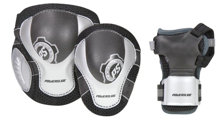 Skating Powerslide Protection | Powerslide Pro Air Protection Set Black Grey