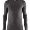 Thermal- & Underwear Craft Undershirts | Craft Fuseknit Comfort Rn Ls Men Black Melange