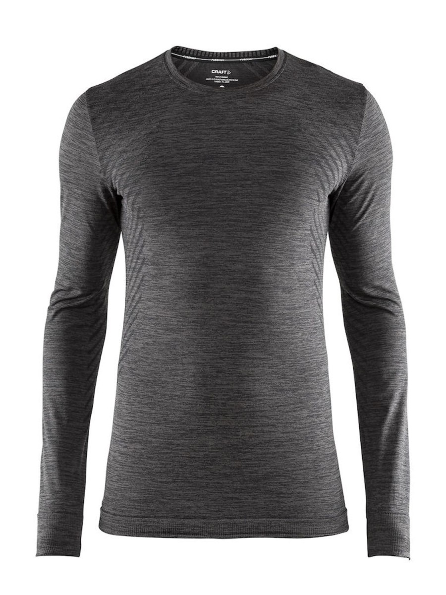 Thermal- & Underwear Craft Undershirts | Craft Fuseknit Comfort Rn Ls Men Black Melange