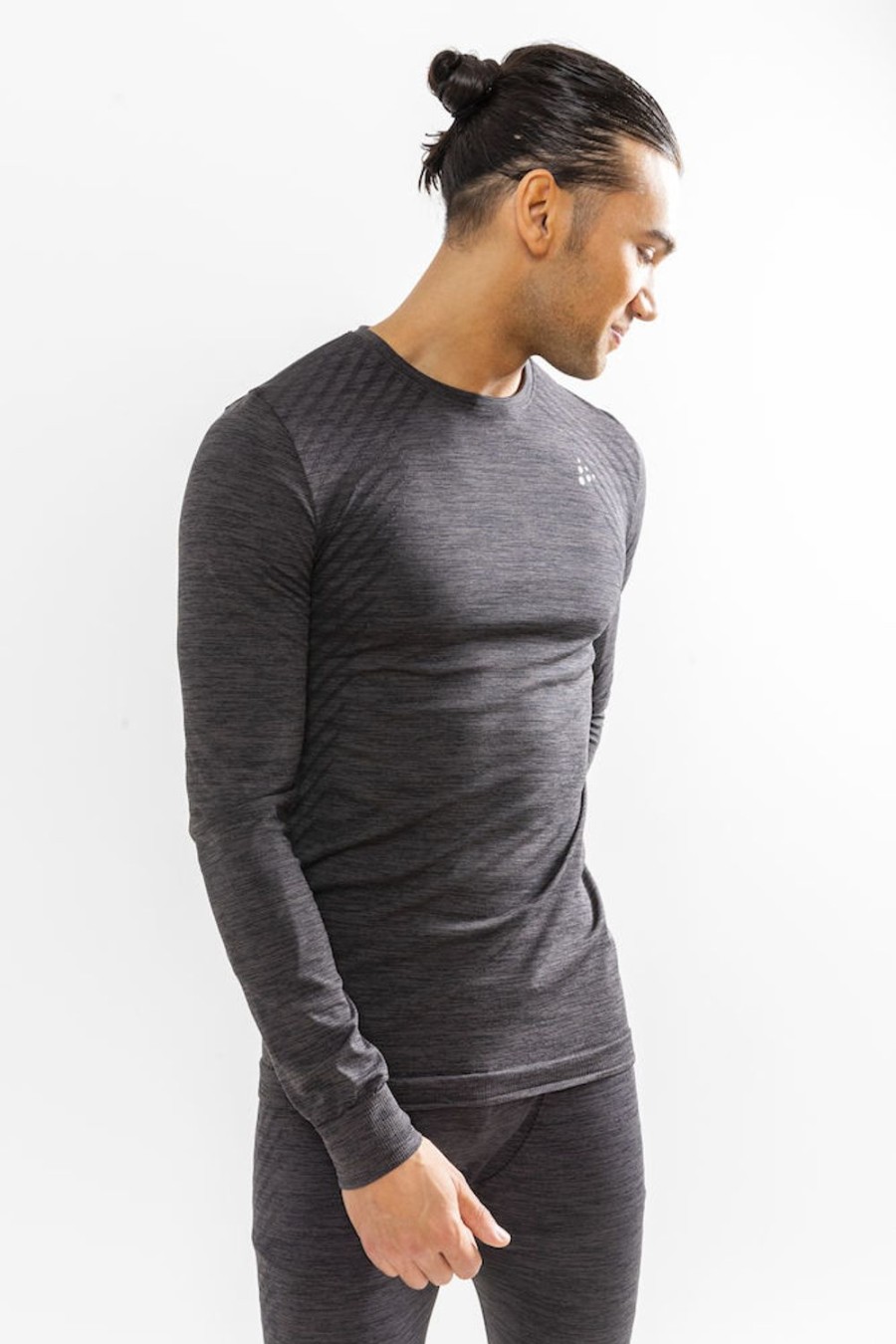 Thermal- & Underwear Craft Undershirts | Craft Fuseknit Comfort Rn Ls Men Black Melange