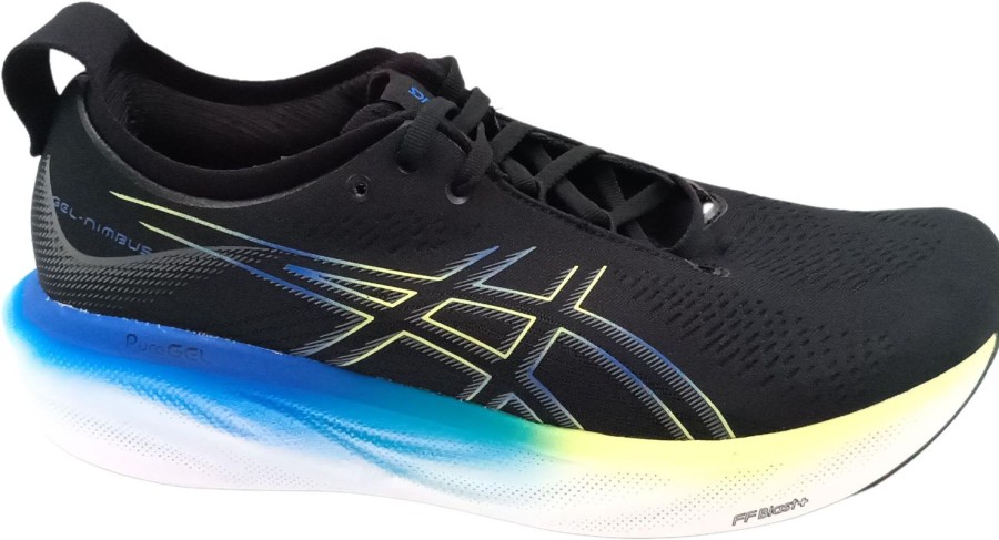 Running & Hiking Asics Runningshoes | Asics Nimbus 25 Black/Glow Yellow