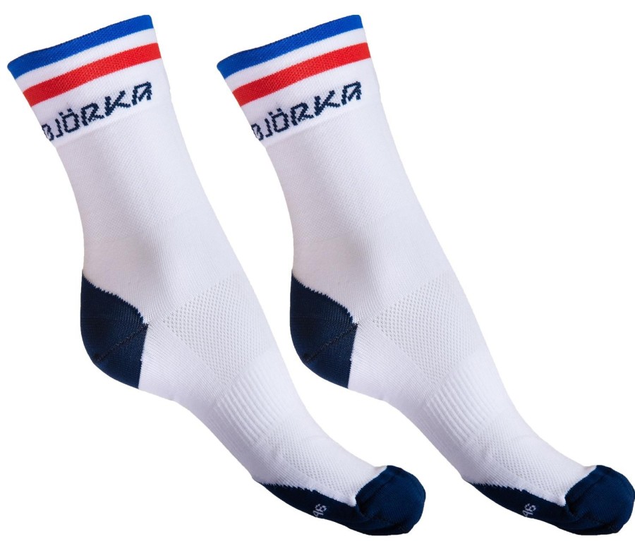 Cycling & Triathlon Bjorka Cycling Socks | Bjorka Fietssok France White