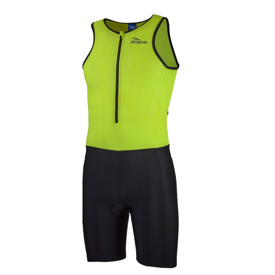 Cycling & Triathlon Rogelli Triathlon Suits | Rogelli Florida Triathlon Suit Fluo Yellow/Black Kids