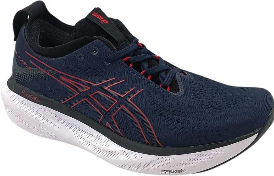 Running & Hiking Asics Runningshoes | Asics Nimbus 25 Midnight/ Electric Red