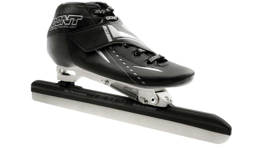 Skating Bont Long Track Skates | Bont Jet Black With Ehs Chrome