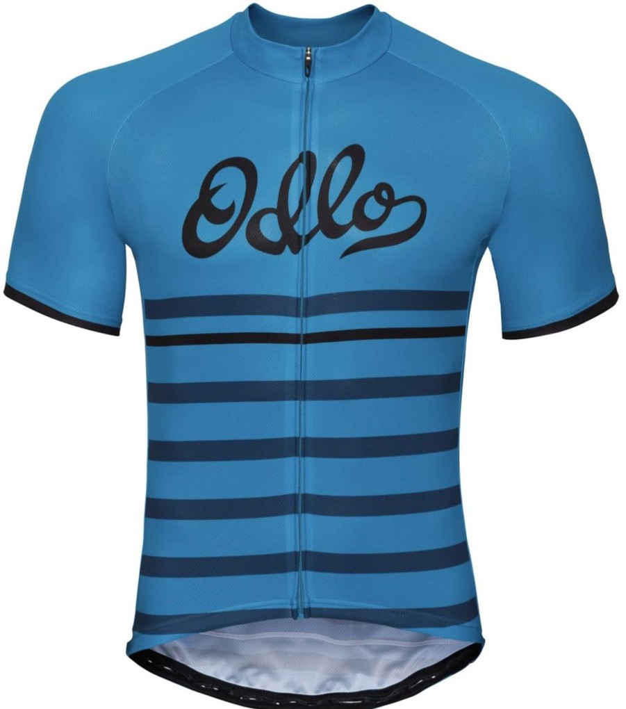 Cycling & Triathlon Odlo Cycling Apparel Men | Odlo Bike Collar S/S 1/2 Zip Es Cycling