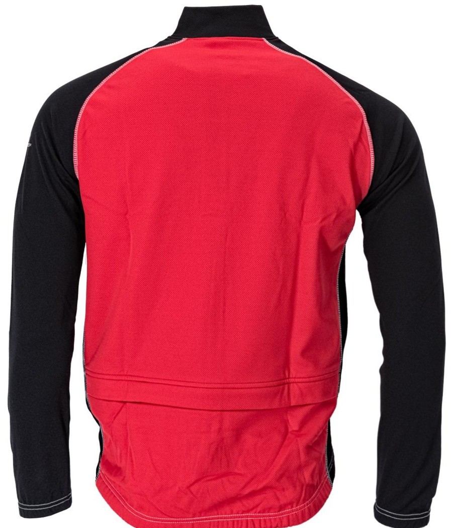 Cycling & Triathlon Avento Cycling Apparel Men | Avento Sportsjacket Windbreaker Black/Red