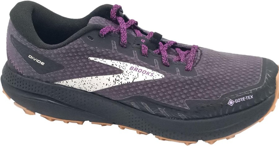 Running & Hiking Brooks Trail | Brooks Divide 4 Gtx Black/Blackened Pearl/Purple