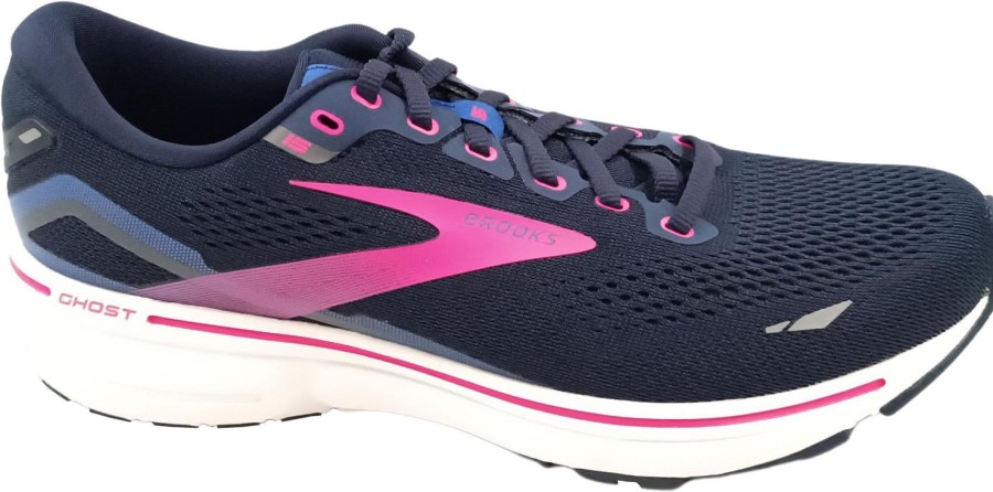 Running & Hiking Brooks Runningshoes | Brooks Ghost 15 Peacoat/Blue/Pink