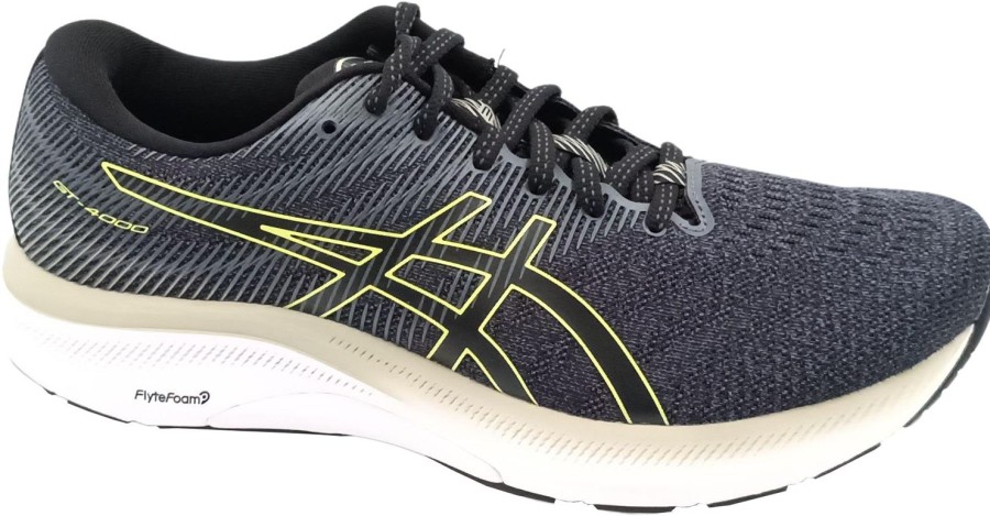 Running & Hiking Asics Runningshoes | Asics Gt-4000 3 Black/Glow Yellow (Wide-2E)