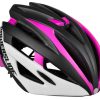 Skating Powerslide Protection | Powerslide Race Attack Bicycle/Skate Helmet Pink/White With Led Light