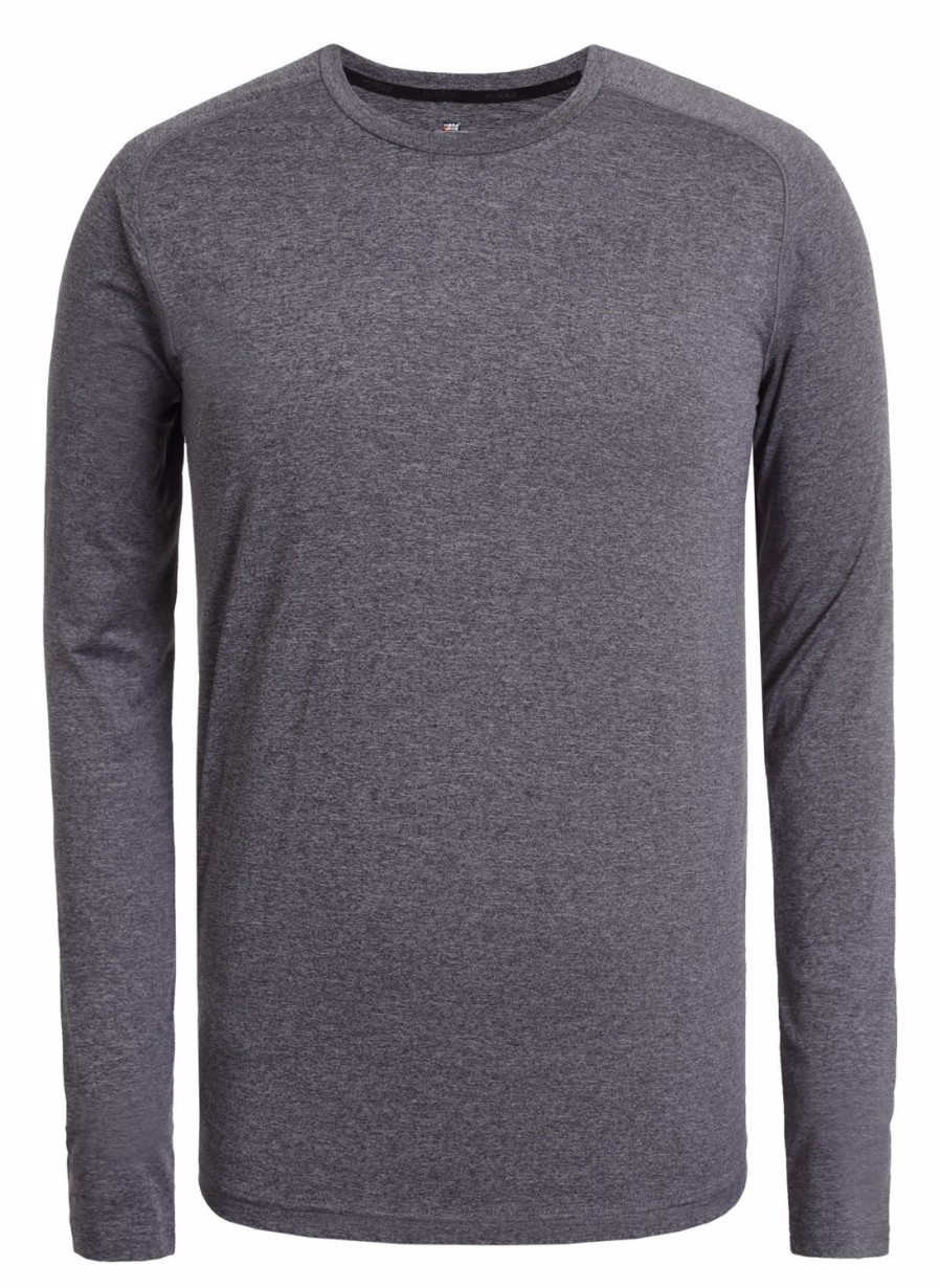 Running & Hiking Rukka Running Shirts | Rukka Fritz Longsleeve Dark Grey Melange