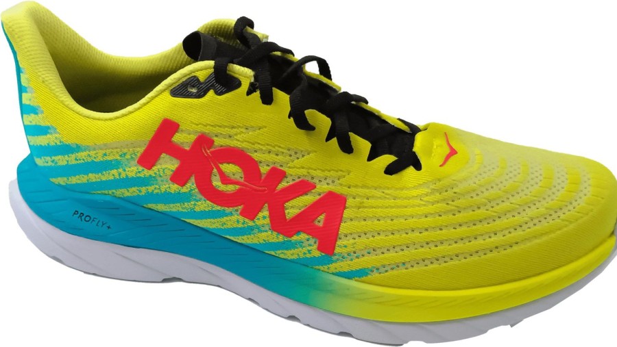 Running & Hiking Hoka One One Runningshoes | Hoka One One Mach 5 Evening Primrose/Scuba Blue