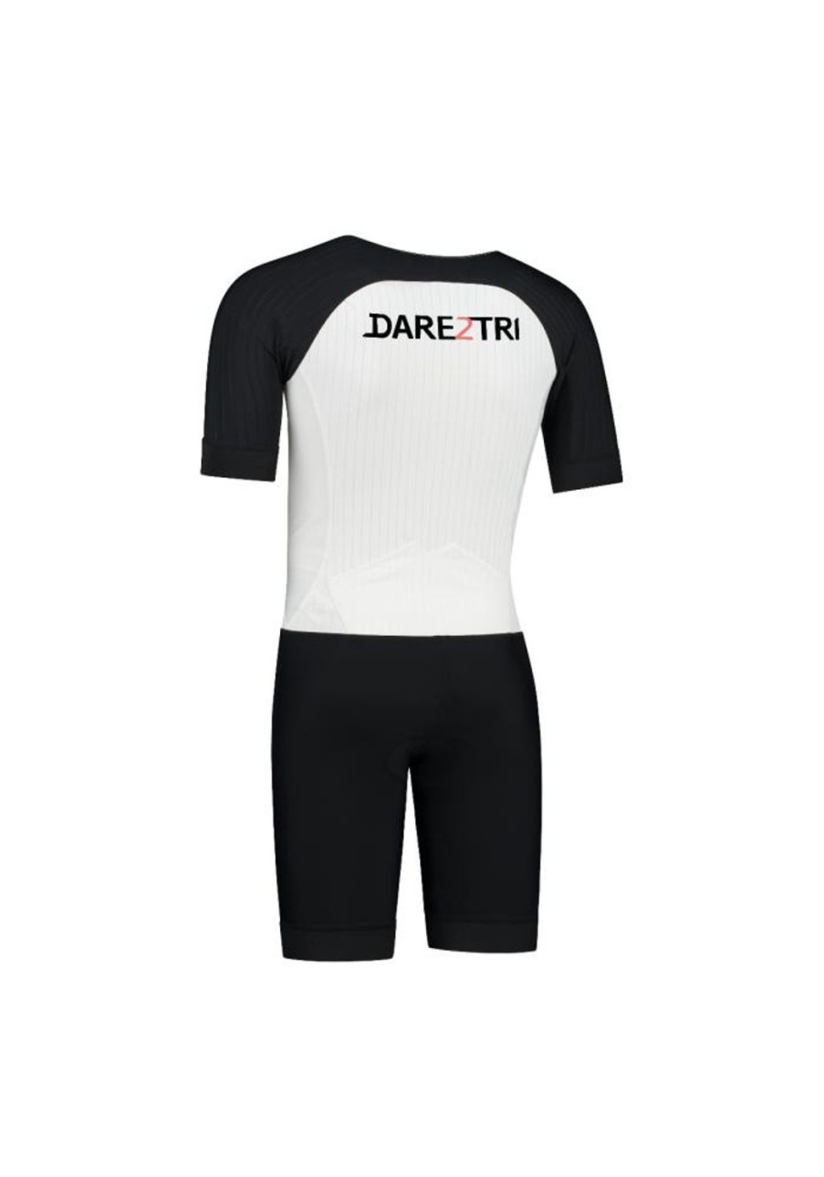 Cycling & Triathlon Dare2Tri Triathlon Suits | Dare2Tri Mens Aero Tri-Suit White/Black