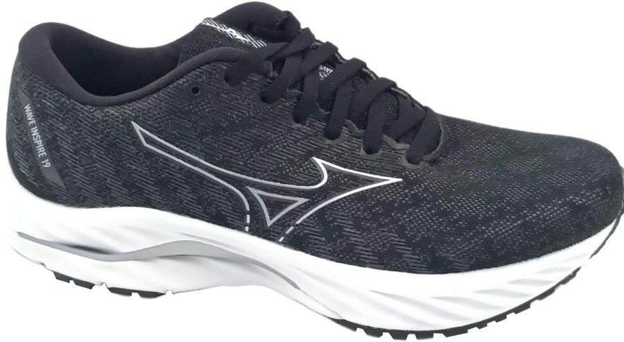 Running & Hiking Mizuno Runningshoes | Mizuno Wave Inspire 19 Black/White