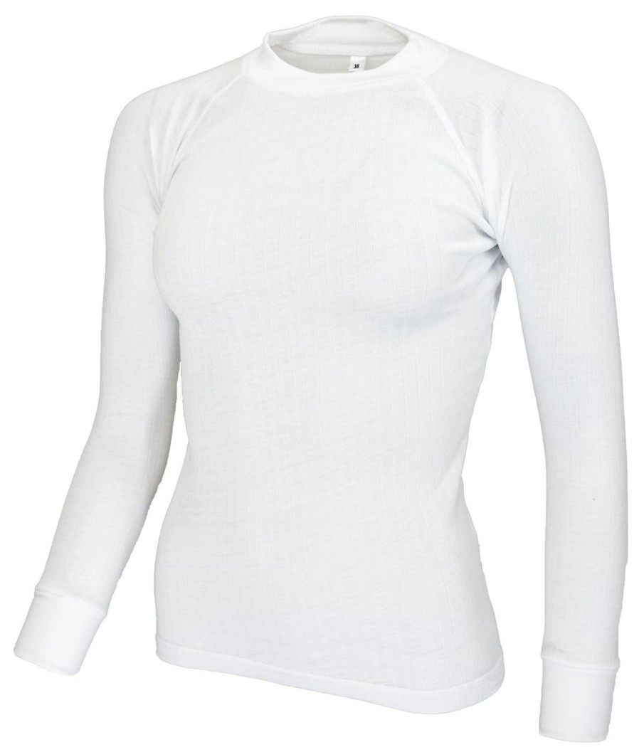 Thermal- & Underwear Avento Thermal Undershirts | Avento Thermoshirt Lady White (Long Sleeve) 721