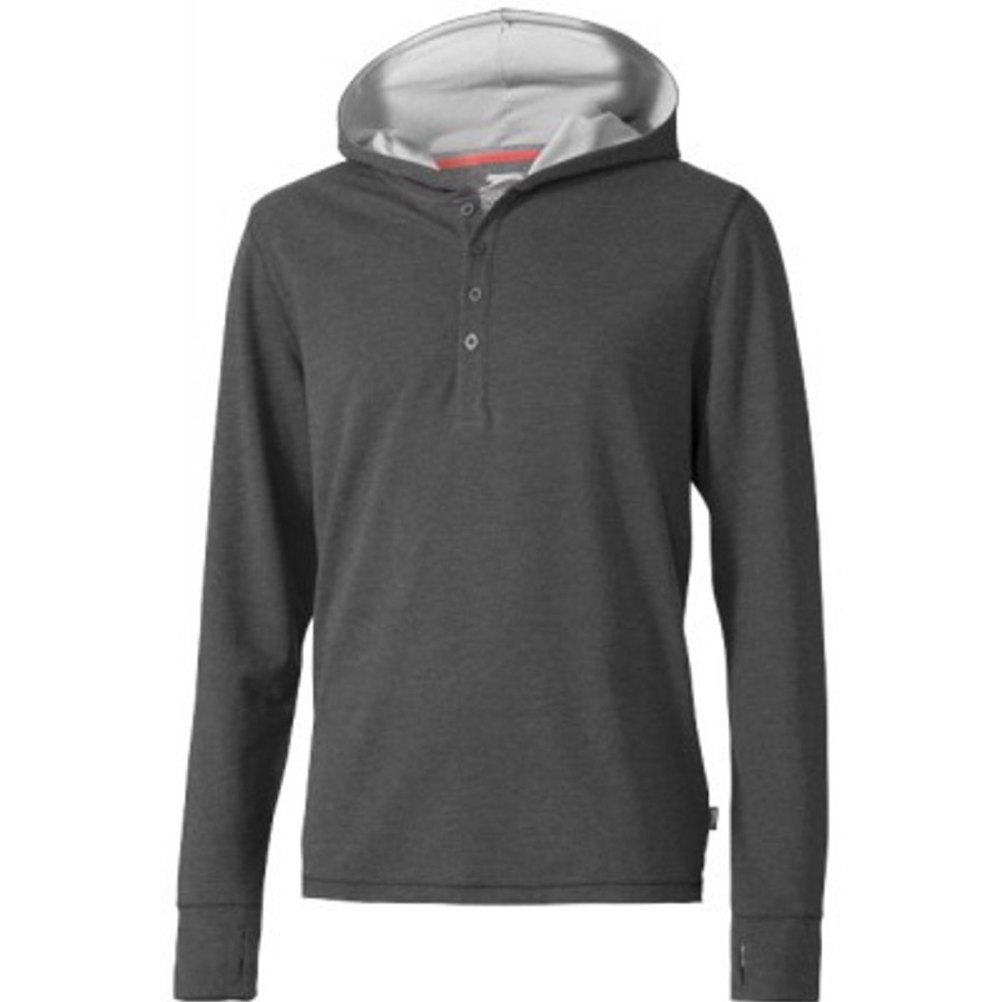 Running & Hiking Slazenger Running Shirts | Slazenger Reflex Knit Hoody Men Grey