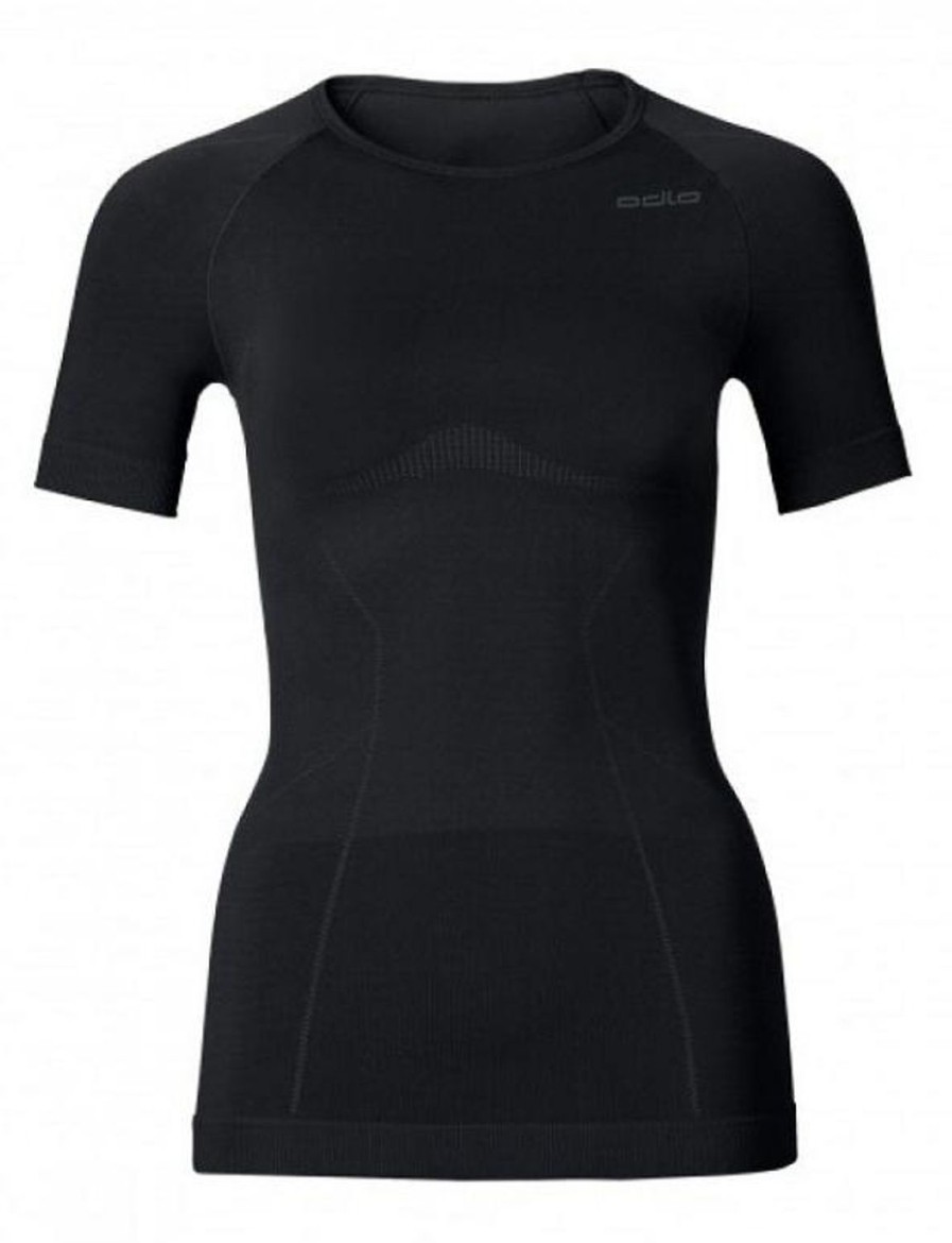 Running & Hiking Odlo Running Shirts | Odlo Ladies Shirt Short Sleeve / Crew Neck Evolution Light, Black 181011