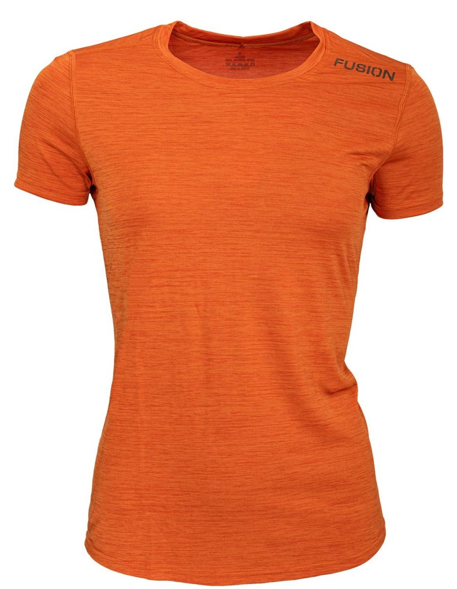 Running & Hiking Fusion Running Shirts | Fusion Womens C3 T-Shirt Orange