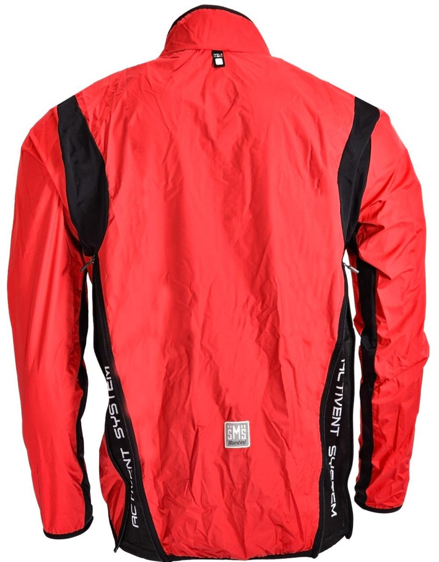 Cycling & Triathlon Santini Cycling Apparel Men | Santini Light Windjacket Activent System Red