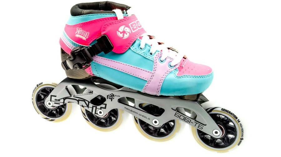 Kids Bont | Bont Pursuit Skate Fluor Pink/Light Blue Skate Kids 84Mm