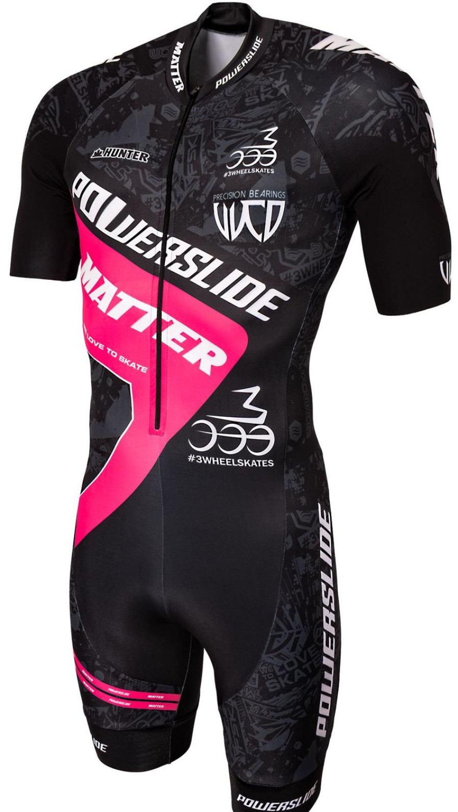 Skating Powerslide Skate Apparel | Powerslide Inline Skinsuit World Black/Pink 2017