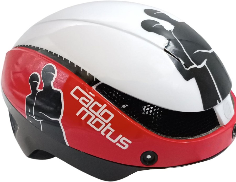 Skating Cádomotus Ice Accessoires | Cadomotus Omega Aero Ice Skating Helmet White/Red