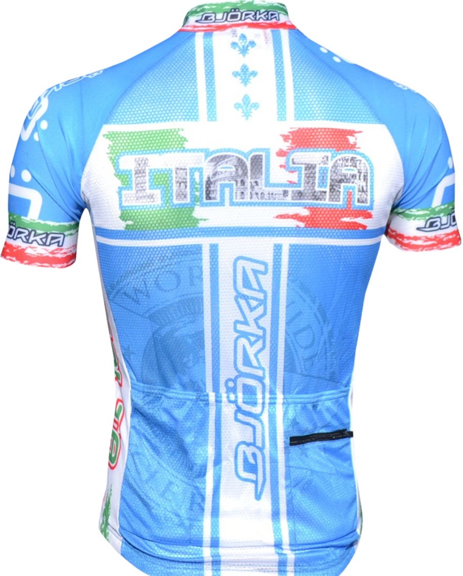 Cycling & Triathlon Bjorka Cycling Apparel Men | Bjorka Maillot World Italie Blue